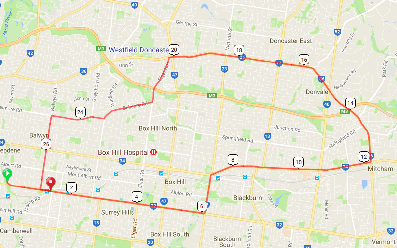 Maling Room Ride Route