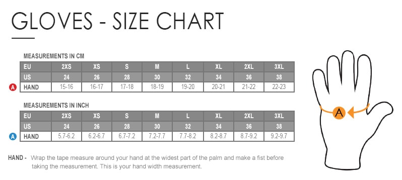 Columbia Mitten Size Chart