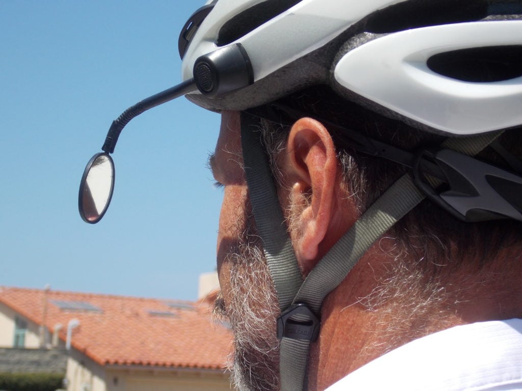 Cycling Rear View Mirror on Helmet