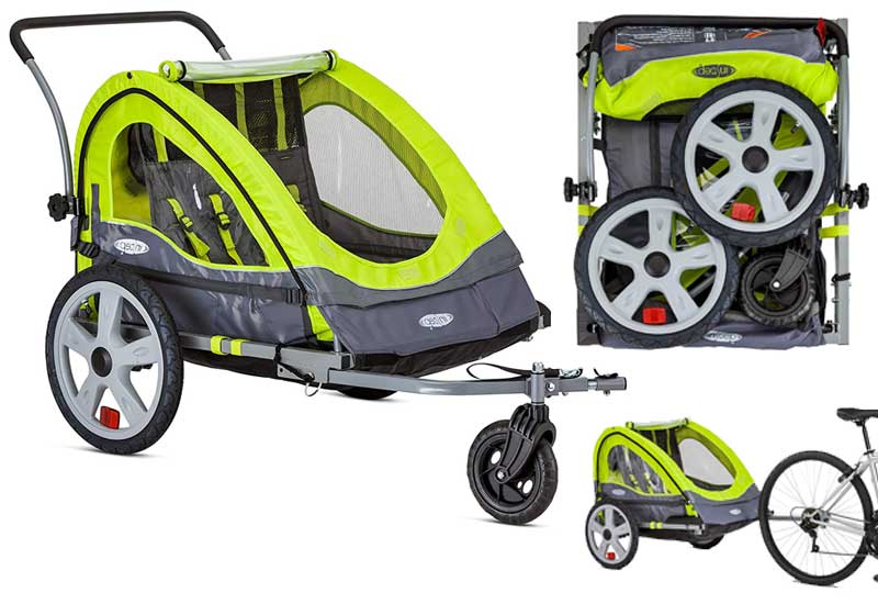 instep quick n ez double bike trailer