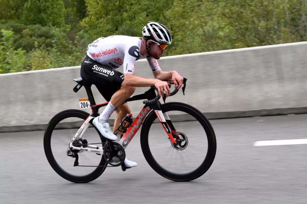 Mark Hirschi Riding Shimano XTR Rotors in Tour De France 2020